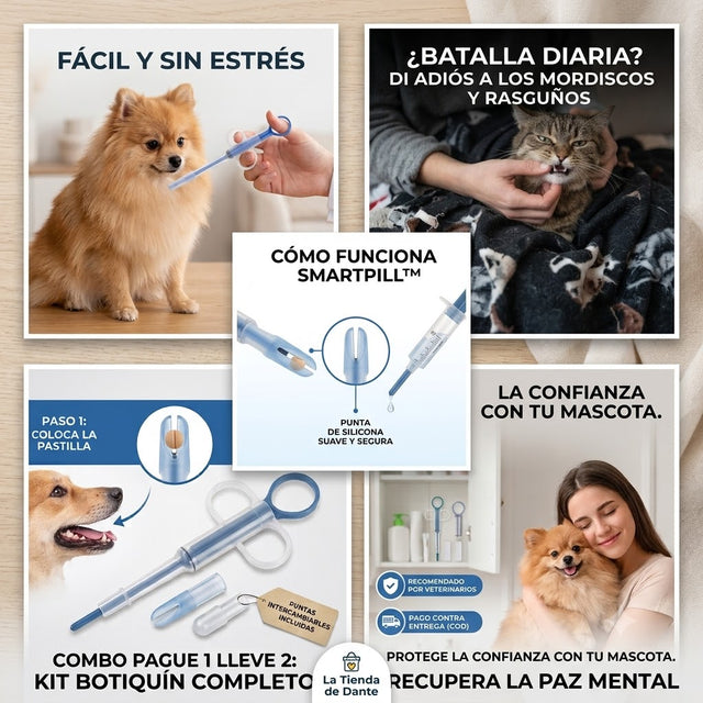 SmartPill™ - Dispensador Indoloro de Medicamentos para Mascotas