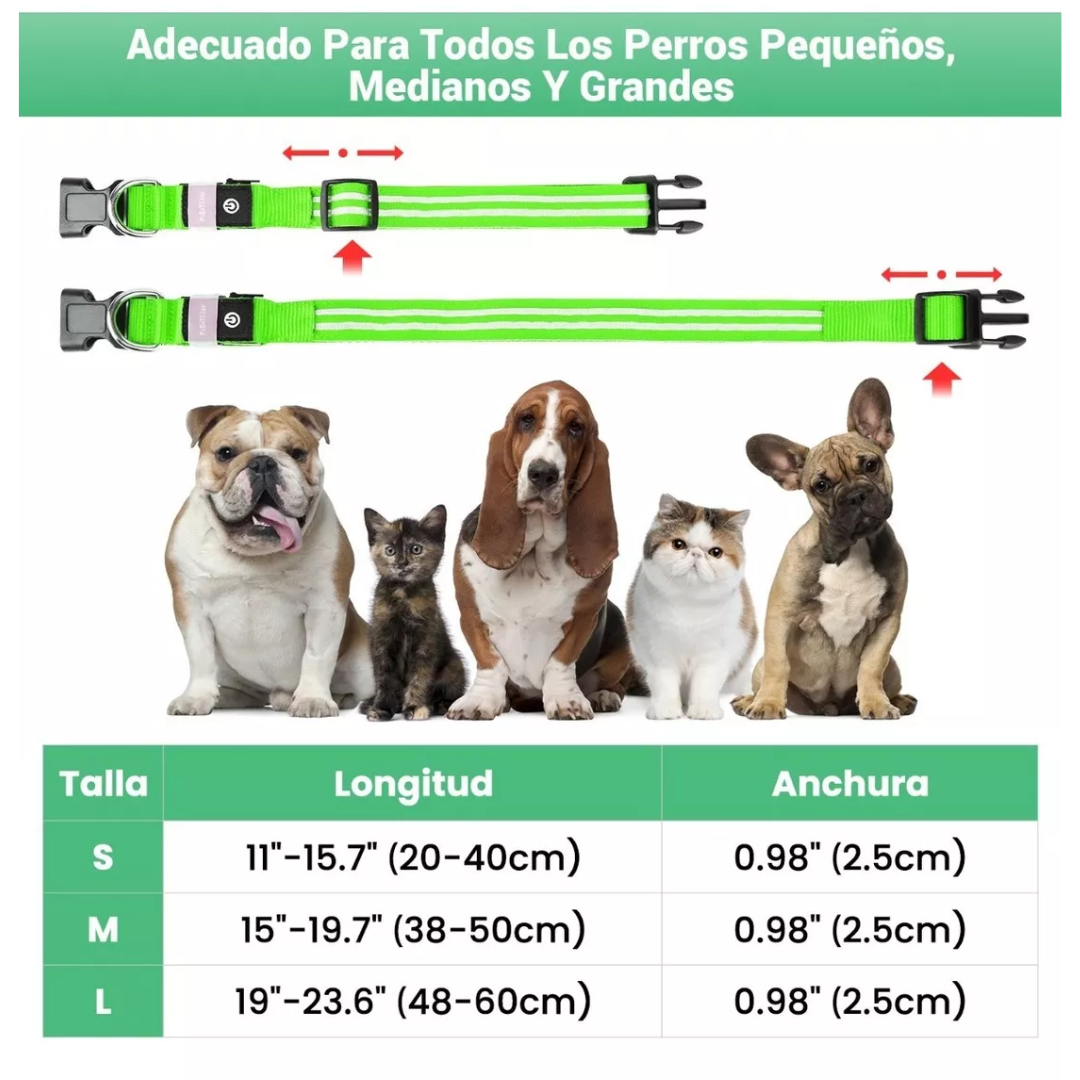 Collar Inteligente Ultra LED Pro™ - Máxima Visibilidad Nocturna para Perros