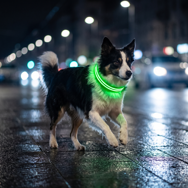 Collar Inteligente Ultra LED Pro™ - Máxima Visibilidad Nocturna para Perros